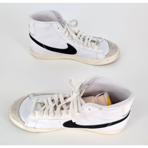 Nike Womens Blazer Mid 77 Next Nature White Black Retro Athletic Sneakers Size 9 - Picture 6 of 9